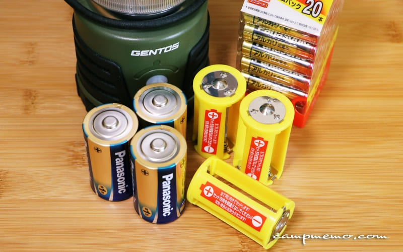 単3電池で単1電池の利用が可能になる電池スペーサー